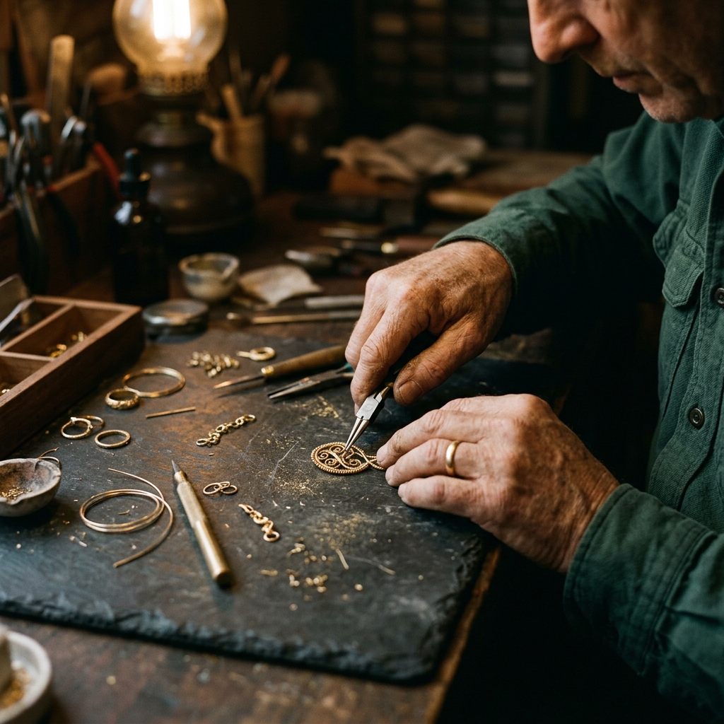 Artisan hands working
